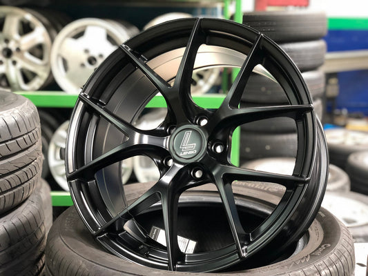 New 18X8.5 ET42 Lenso Jager Dyna Rim (4 wheel) Matt Black 5X108