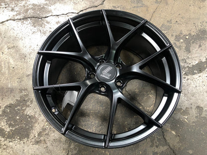 New 18X8.5 ET42 Lenso Jager Dyna Rim (4 wheel) Matt Black 5X108
