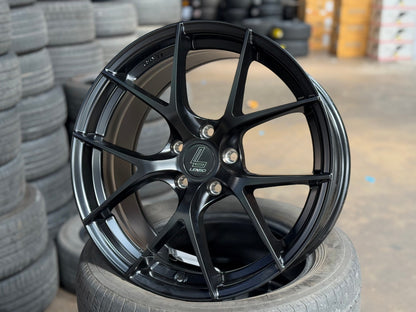 New 18X8.5 ET42 Lenso Jager Dyna Rim (4 wheel) Matt Black 5X112