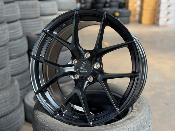 New 18X8.5 ET42 Lenso Jager Dyna Rim (4 wheel) Matt Black 5X112