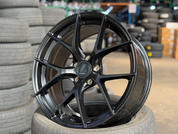 New 18X8.5 ET42 Lenso Jager Dyna Rim (4 wheel) Matt Black 5X112