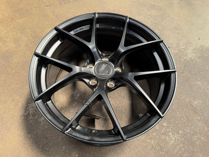 New 18X8.5 ET42 Lenso Jager Dyna Rim (4 wheel) Matt Black 5X112