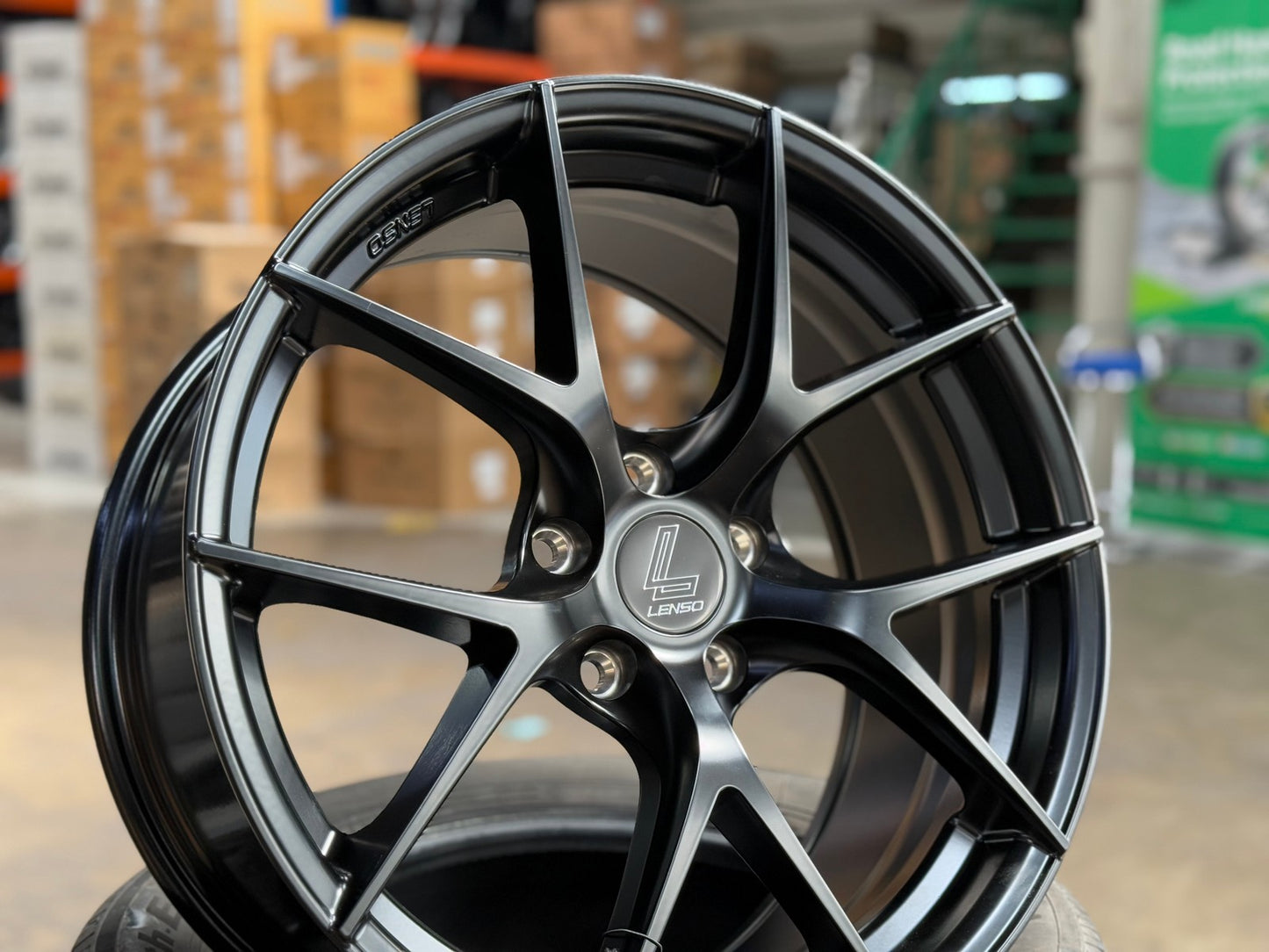 New 18X8.5 ET42 Lenso Jager Dyna Rim (4 wheel) Matt Black 5X112