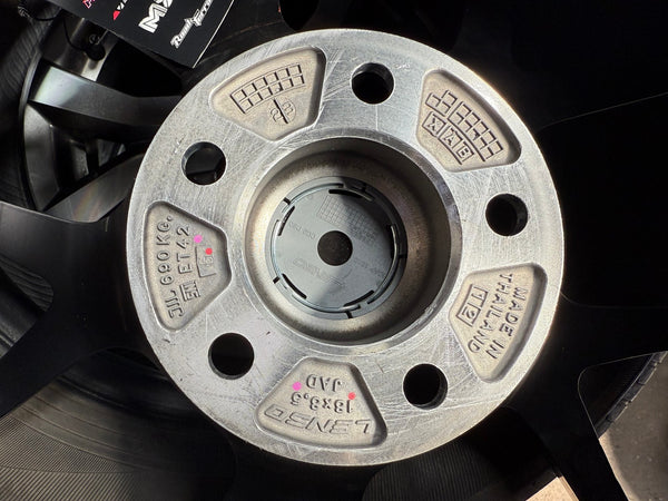 New 18X8.5 ET42 Lenso Jager Dyna Rim (4 wheel) Matt Black 5X112