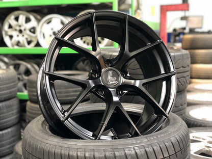 New 18X8.5 ET35 Lenso Jager Dyna Rim (4 wheel) Matt Black 5X114.3