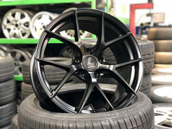 New 18X8.5 ET35 Lenso Jager Dyna Rim (4 wheel) Matt Black 5X114.3