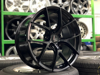 New 18X8.5 ET35 Lenso Jager Dyna Rim (4 wheel) Matt Black 5X114.3