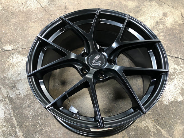 New 18X8.5 ET35 Lenso Jager Dyna Rim (4 wheel) Matt Black 5X114.3