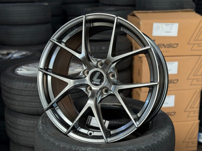 New 18X8.5 ET42 Lenso Jager Dyna Rim (4 wheel) Hyper Black 5X114.3
