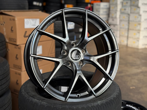 New 18X8.5 ET42 Lenso Jager Dyna Rim (4 wheel) Hyper Black 5X114.3