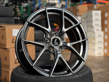 New 18X8.5 ET42 Lenso Jager Dyna Rim (4 wheel) Hyper Black 5X114.3