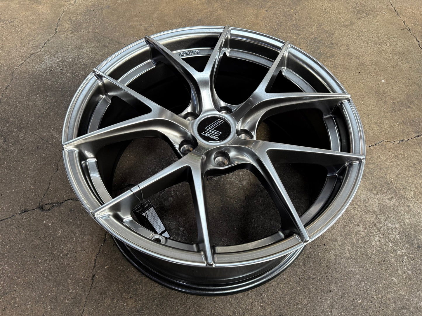 New 18X8.5 ET42 Lenso Jager Dyna Rim (4 wheel) Hyper Black 5X114.3