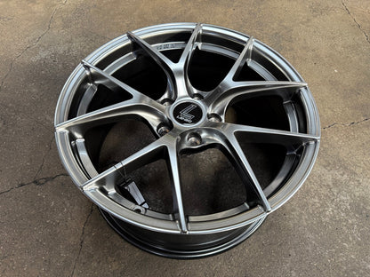 New 18X8.5 ET42 Lenso Jager Dyna Rim (4 wheel) Hyper Black 5X114.3