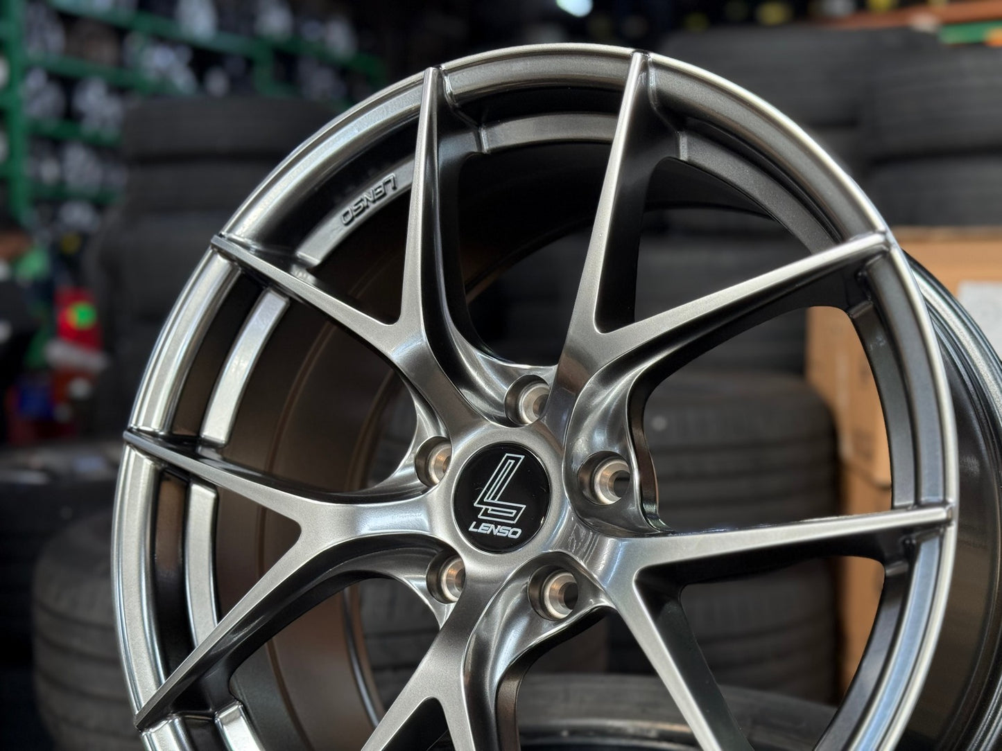 New 18X8.5 ET42 Lenso Jager Dyna Rim (4 wheel) Hyper Black 5X114.3