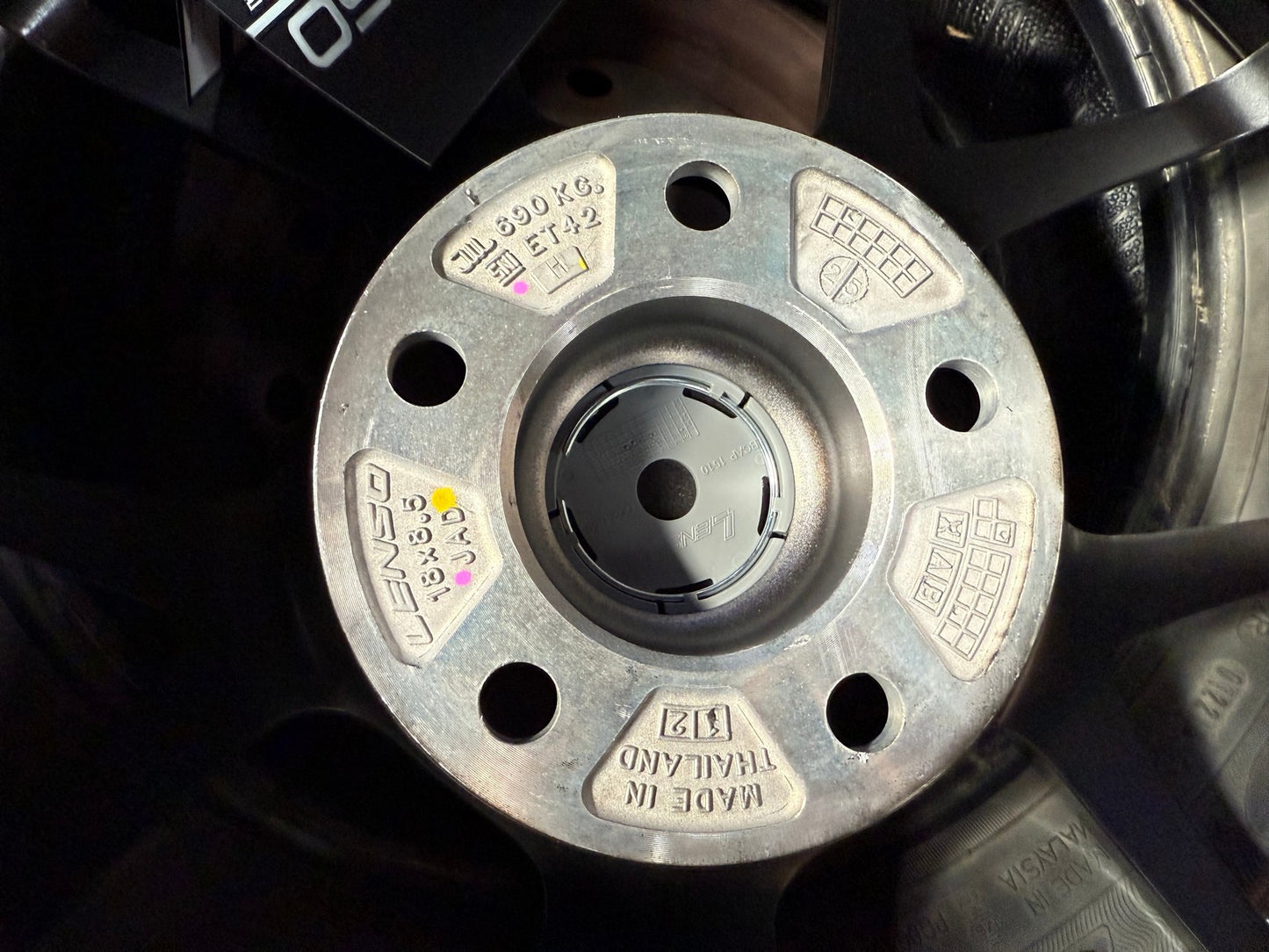 New 18X8.5 ET42 Lenso Jager Dyna Rim (4 wheel) Hyper Black 5X114.3