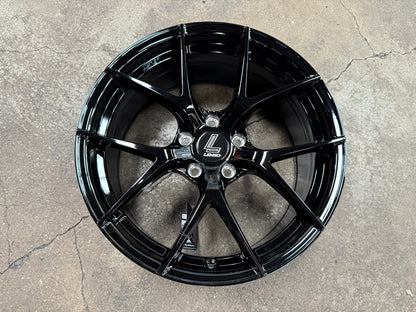 New 18X8.5 ET42 Lenso Jager Dyna Rim (4 wheel) Gloss Black 5X114.3