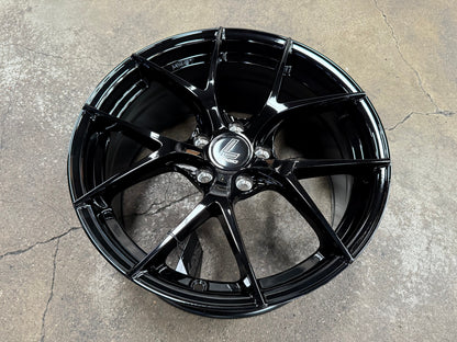 New 18X8.5 ET42 Lenso Jager Dyna Rim (4 wheel) Gloss Black 5X114.3