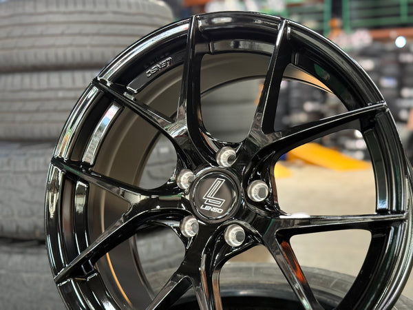 New 18X8.5 ET42 Lenso Jager Dyna Rim (4 wheel) Gloss Black 5X114.3