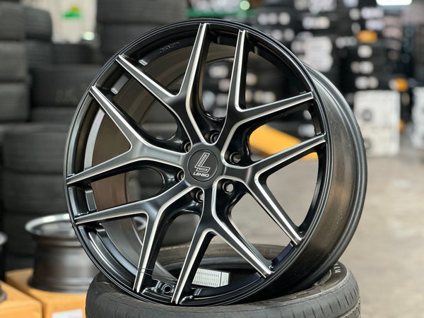 New 20X9 ET20 Lenso Jager Dyna Rim (4 wheel) Matt Black 5X114.3