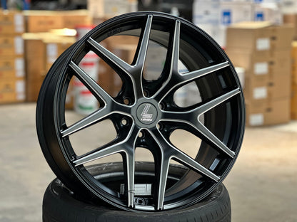 New 20X9 ET20 Lenso Jager Dyna Rim (4 wheel) Matt Black 5X114.3
