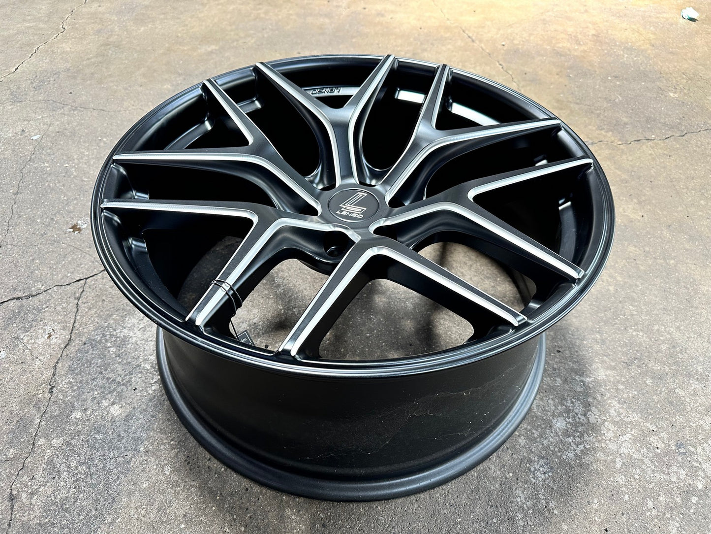 New 20X9 ET20 Lenso Jager Dyna Rim (4 wheel) Matt Black 5X114.3