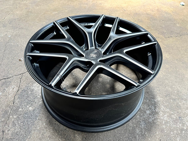 New 20X9 ET20 Lenso Jager Dyna Rim (4 wheel) Matt Black 5X114.3