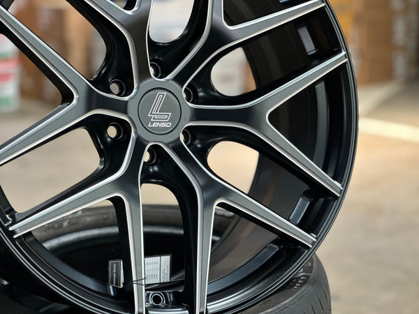 New 20X9 ET20 Lenso Jager Dyna Rim (4 wheel) Matt Black 5X114.3