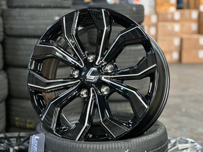 New 20X9 ET45 Lenso Jager Eclipse Rim (4 wheel) Gloss Black 5X150