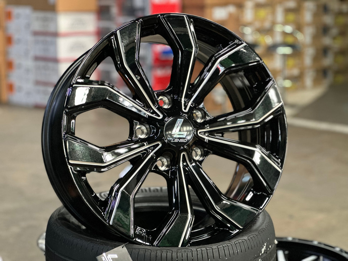 New 20X9 ET45 Lenso Jager Eclipse Rim (4 wheel) Gloss Black 5X150
