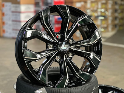 New 20X9 ET45 Lenso Jager Eclipse Rim (4 wheel) Gloss Black 5X150
