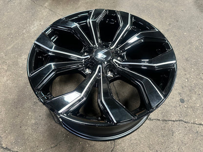 New 20X9 ET45 Lenso Jager Eclipse Rim (4 wheel) Gloss Black 5X150