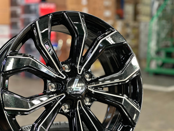 New 20X9 ET45 Lenso Jager Eclipse Rim (4 wheel) Gloss Black 5X150