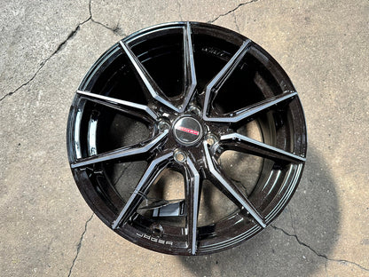 New 15X7 ET35 Lenso Jager Java Rim (4 wheel) Gloss Black 4X100