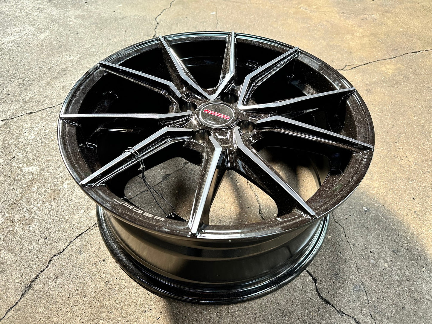 New 15X7 ET35 Lenso Jager Java Rim (4 wheel) Gloss Black 4X100