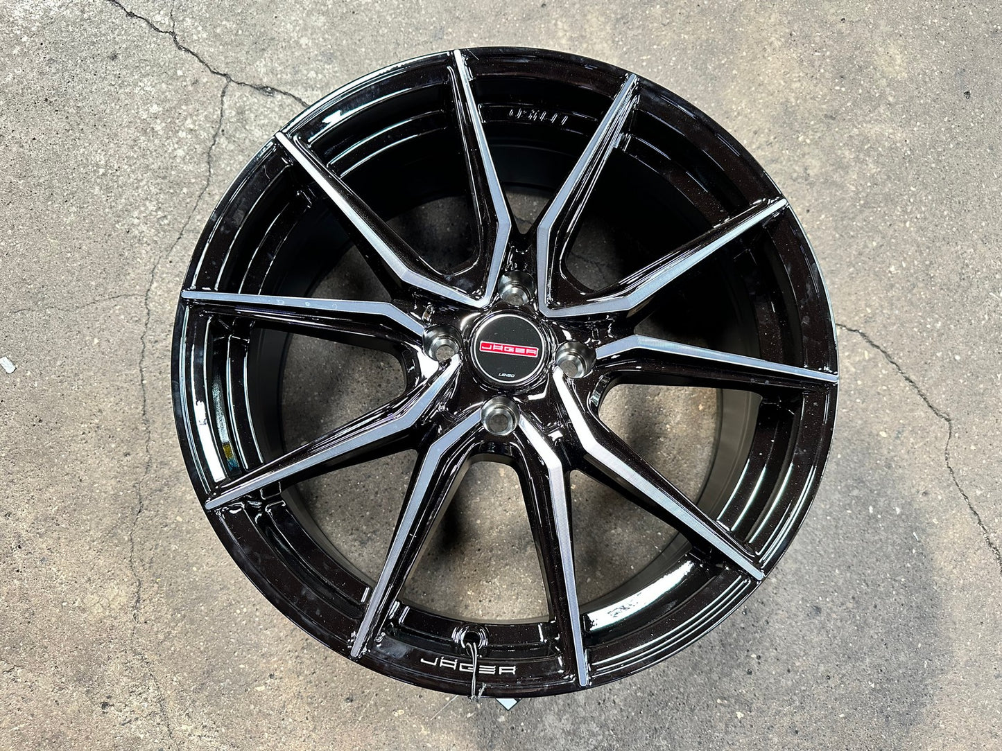 New 17X7.5 ET38 Lenso Jager Java Rim (4 wheel) Gloss Black 4X100