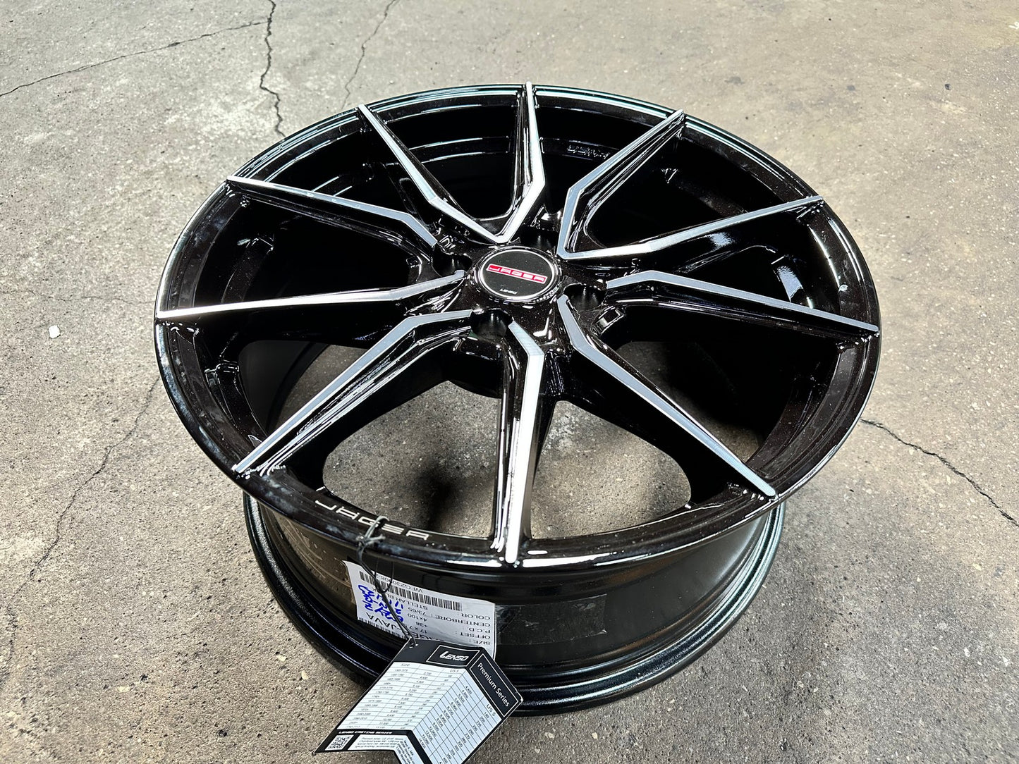 New 17X7.5 ET38 Lenso Jager Java Rim (4 wheel) Gloss Black 4X100