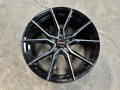 New 18X8.5 ET35 Lenso Jager Java Rim (4 wheel) Gloss Black 5X114.3