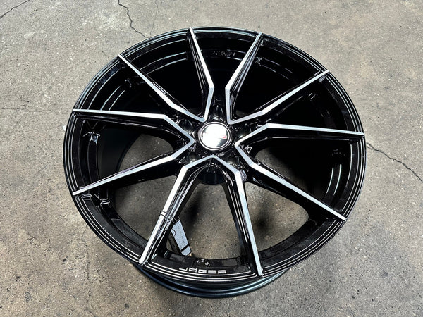 New 18X8.5 ET35 Lenso Jager Java Rim (4 wheel) Gloss Black 5X114.3