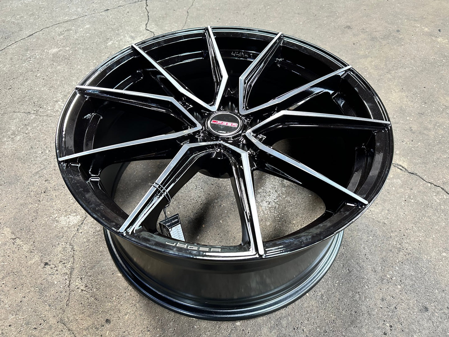 New 18X8.5 ET35 Lenso Jager Java Rim (4 wheel) Gloss Black 5X114.3