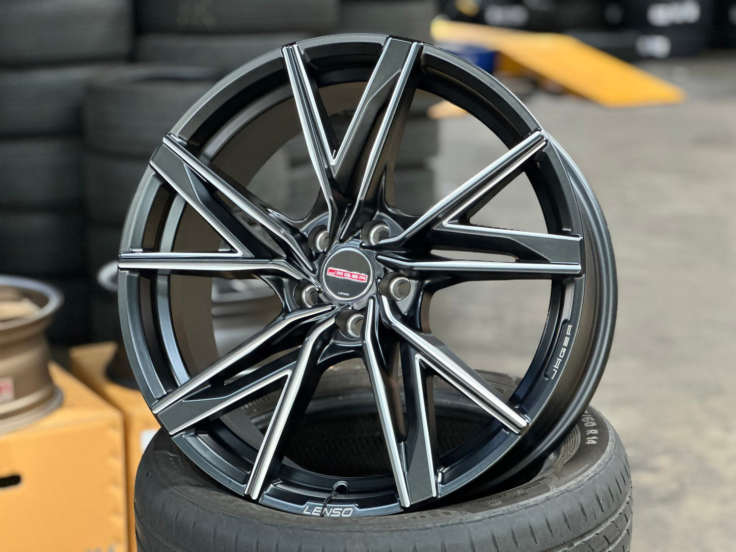 New 18X8 ET45 Lenso Jager Kami Rim (4 wheel) Matt Black 5X100