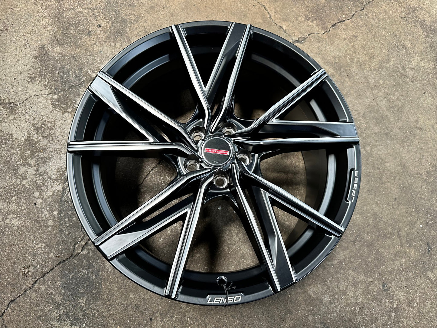 New 18X8 ET45 Lenso Jager Kami Rim (4 wheel) Matt Black 5X100