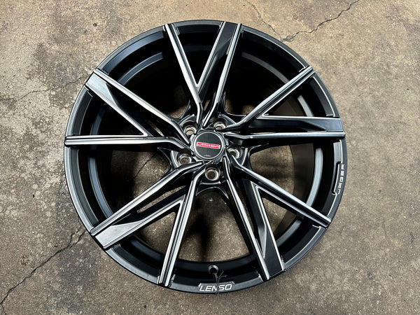 New 18X8 ET45 Lenso Jager Kami Rim (4 wheel) Matt Black 5X100
