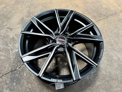 New 18X8 ET45 Lenso Jager Kami Rim (4 wheel) Matt Black 5X100
