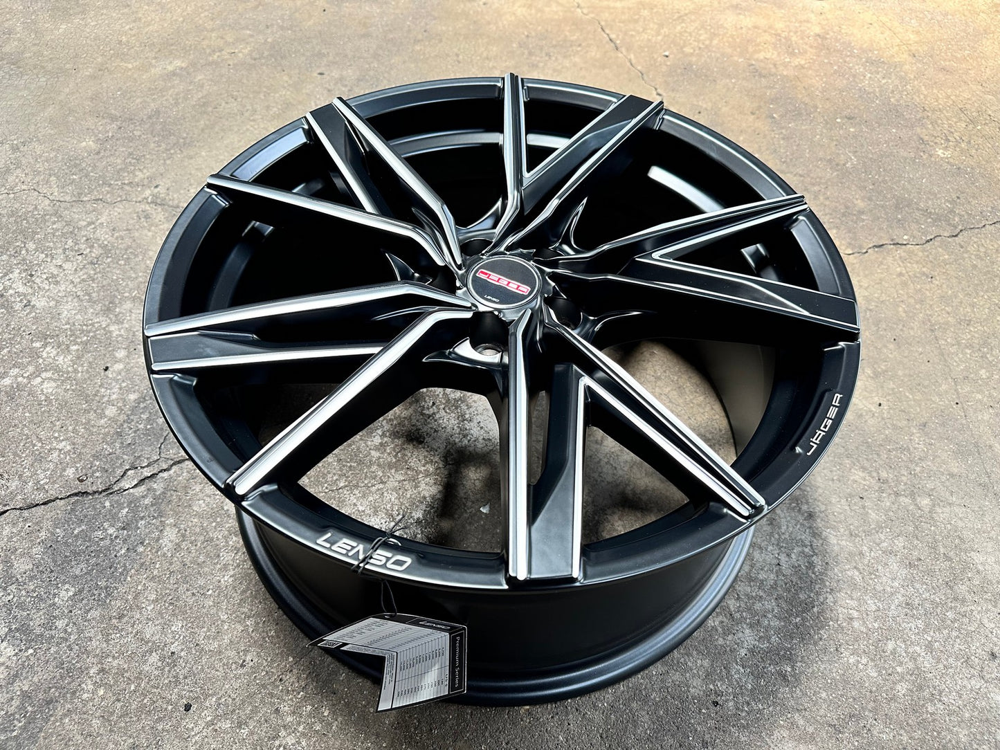 New 18X8 ET45 Lenso Jager Kami Rim (4 wheel) Matt Black 5X100