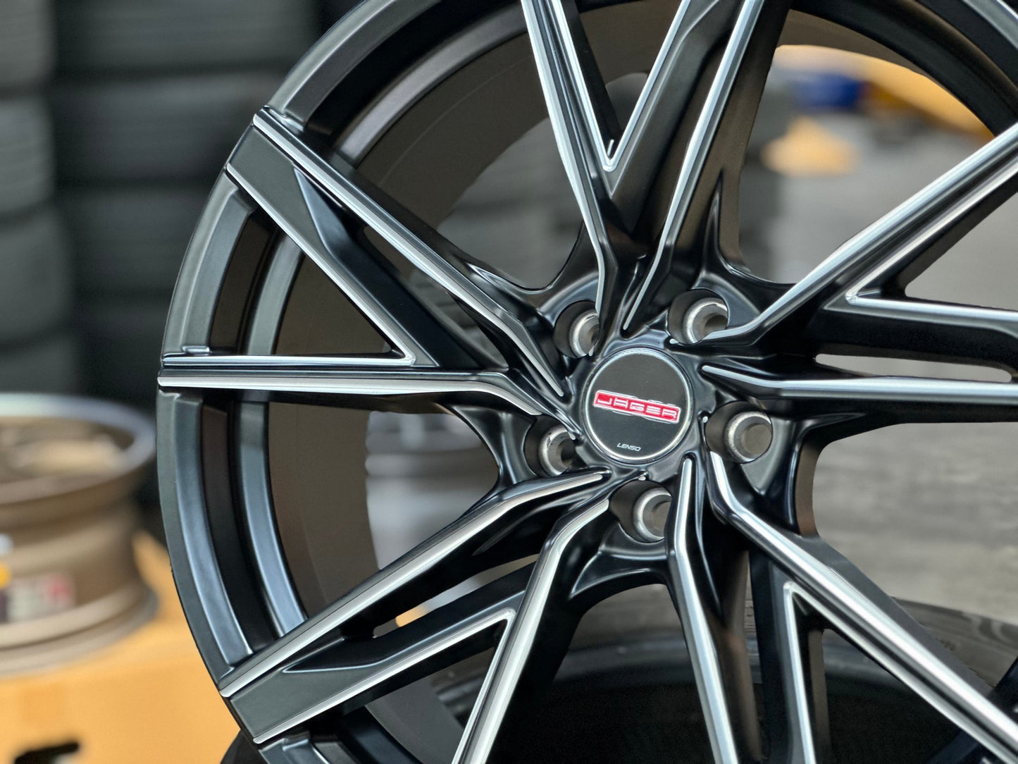 New 18X8 ET45 Lenso Jager Kami Rim (4 wheel) Matt Black 5X100