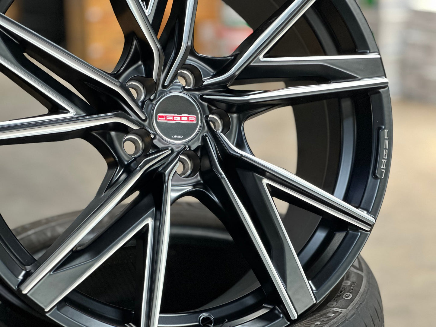 New 18X8 ET45 Lenso Jager Kami Rim (4 wheel) Matt Black 5X100