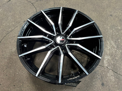 New 18X8.5 ET40 Lenso Jager Onix Rim (4 wheel) Gloss Black PF 6X139.7