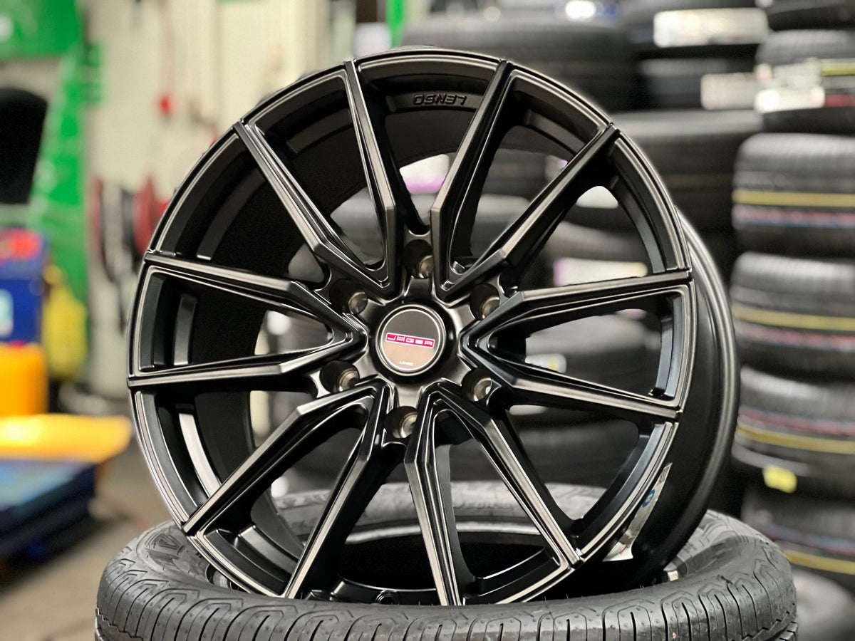 New 18X8.5 ET40 Lenso Jager Onix Rim (4 wheel) Matt Black 6X139.7