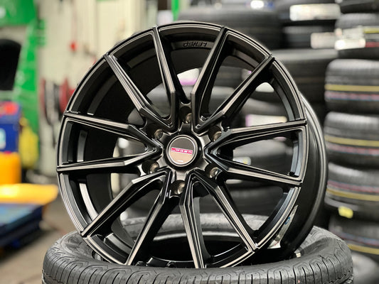 New 18X8.5 ET40 Lenso Jager Onix Rim (4 wheel) Matt Black 6X139.7