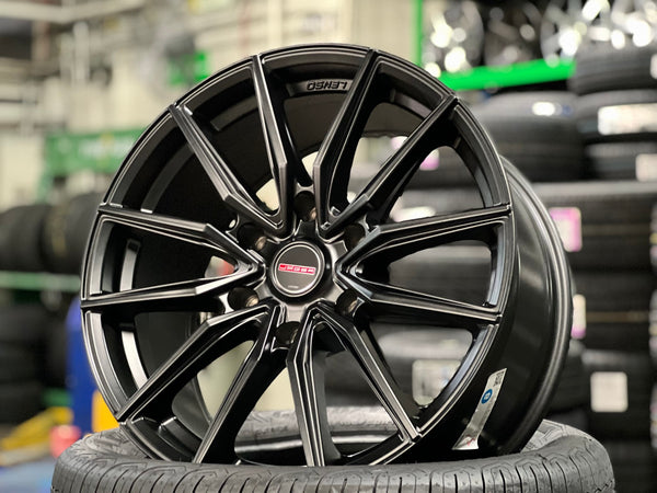 New 18X8.5 ET40 Lenso Jager Onix Rim (4 wheel) Matt Black 6X139.7